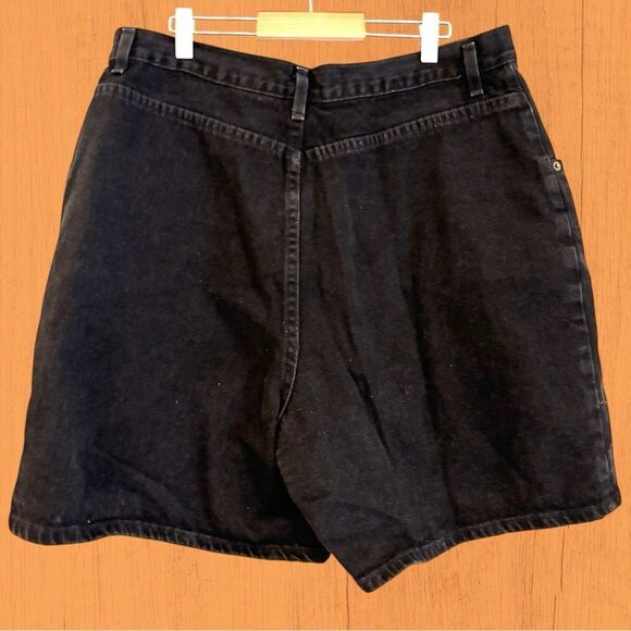 90s vintage French Dressing black high waisted denim shorts - Picture 2 of 11